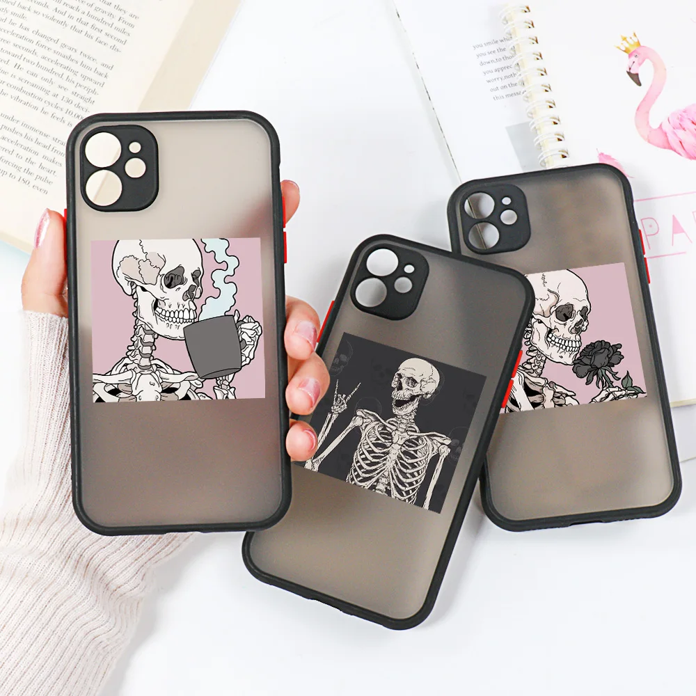 

Skull Case For iPhone 11 Funda iPhone 13 Pro Max Shockproof Case For iPhone 12 Pro XS MAX XR X 7 8 Plus 6 6s SE 20 13 Mini Capa