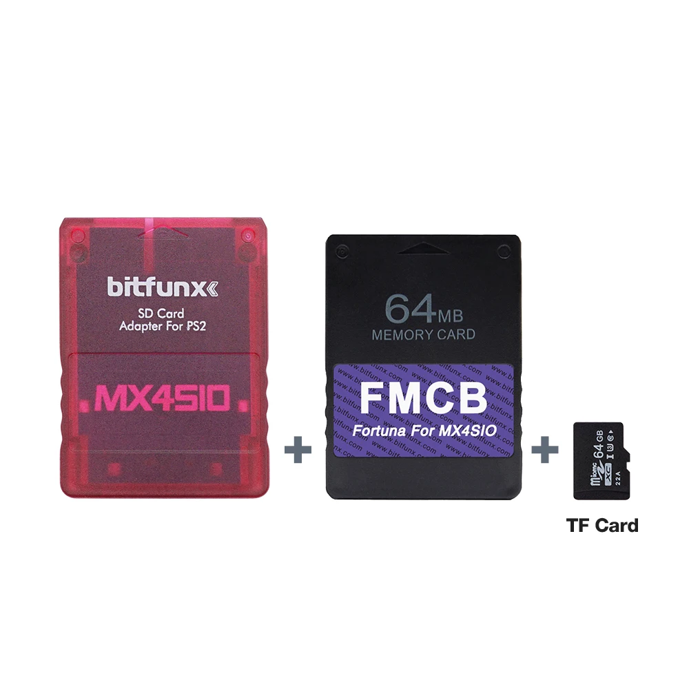 Адаптер для SD-карты MX4SIO SIO2SD PS2 Slim игровые консоли + Fortuna 64MB FMCB OPL1.2.0 комбинированная