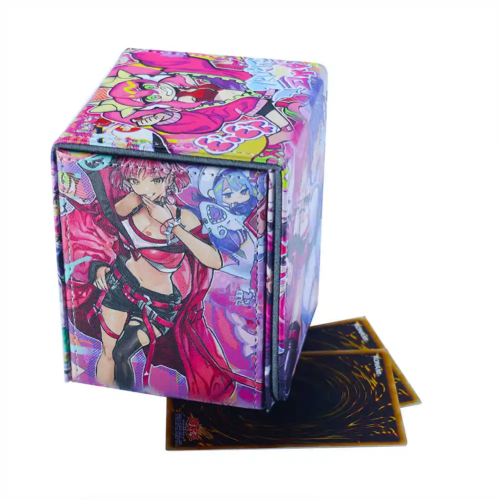 100+ коробка для хранения карт аниме из искусственной кожи колода настольной игры