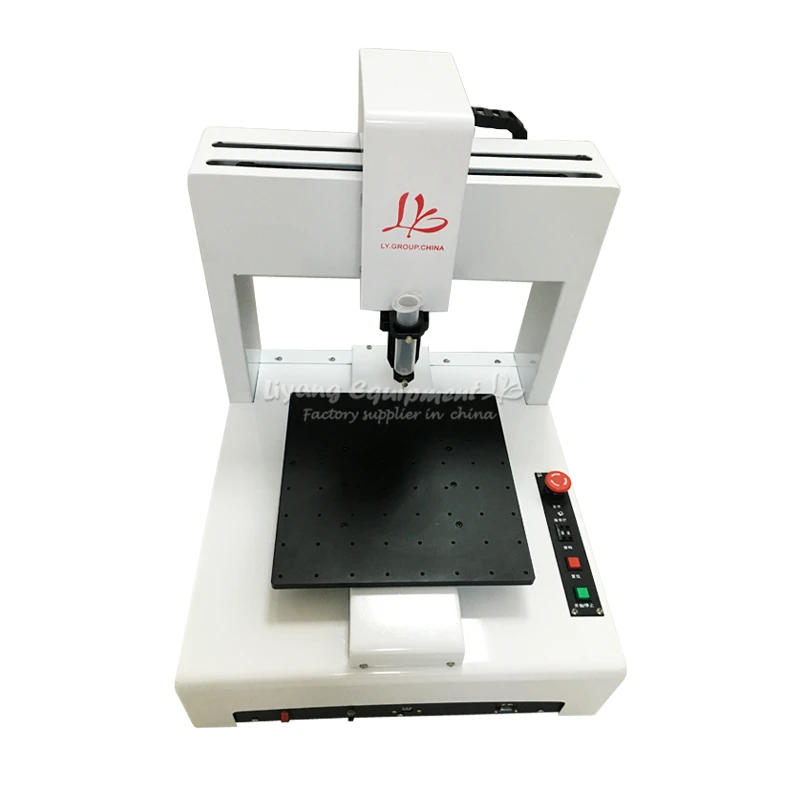 

LY-441 Automatic Glue Dispenser 110V 220V 3 Axis Work Size Mobile Frame 400*400*100MM Paste Dispensing Works