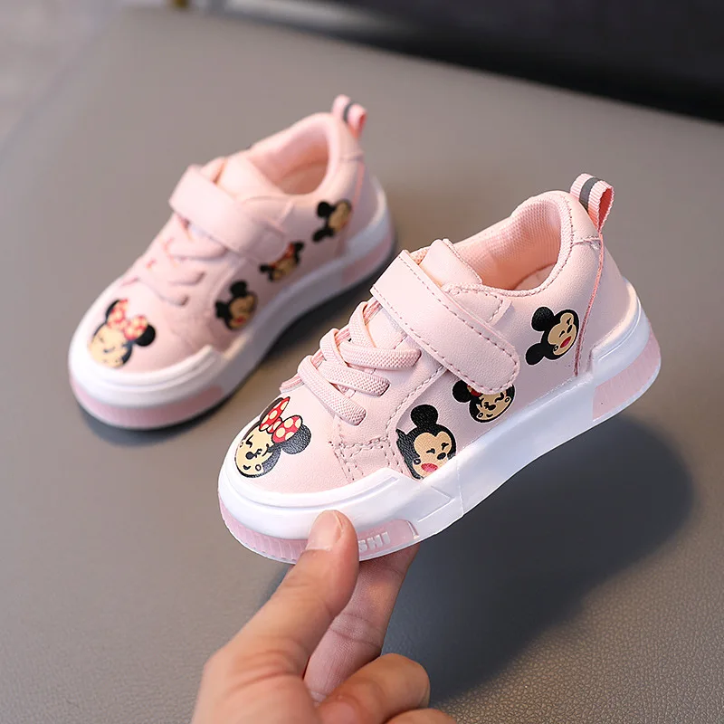 

Disney New Children Shoes Mickey All-match Cartoon Sneakers 1-5 Years Old Baby Casual Shoes Fashion Non-slip Soft Bottom Korean