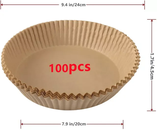 

50/100PCS Air Fryer Disposable Paper Liner Airfryer Accessories Non-Stick Mat Round Paper Baking Mat Kitchen Baking Accessories
