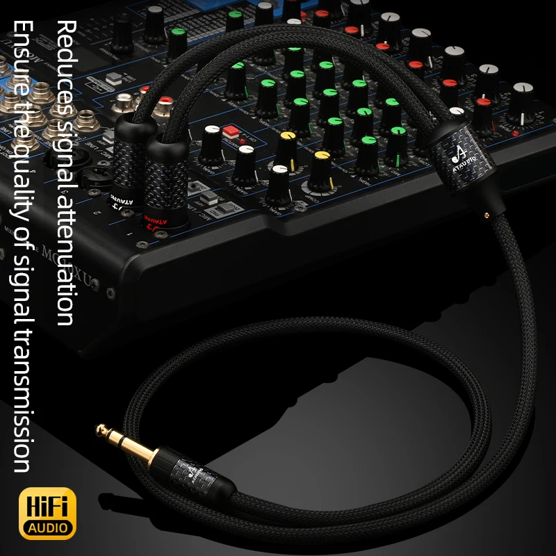 Фото Аудиокабель ATAUDIO HiFi 6.5 на 2XLR, из чистой меди, с разъемом TRS 6.5 мм на XLR (гнездо/штекер) для микшера и усилителя №3