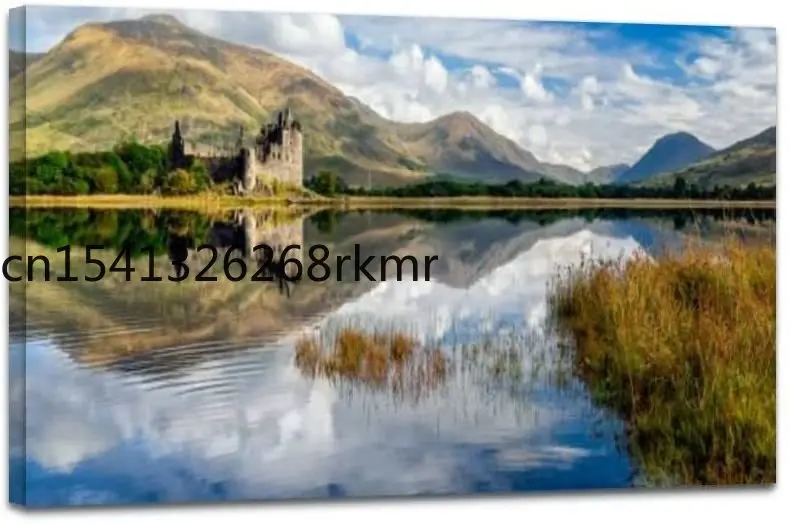 Настенное художественное изображение на холсте руины килчурного замка лохуче