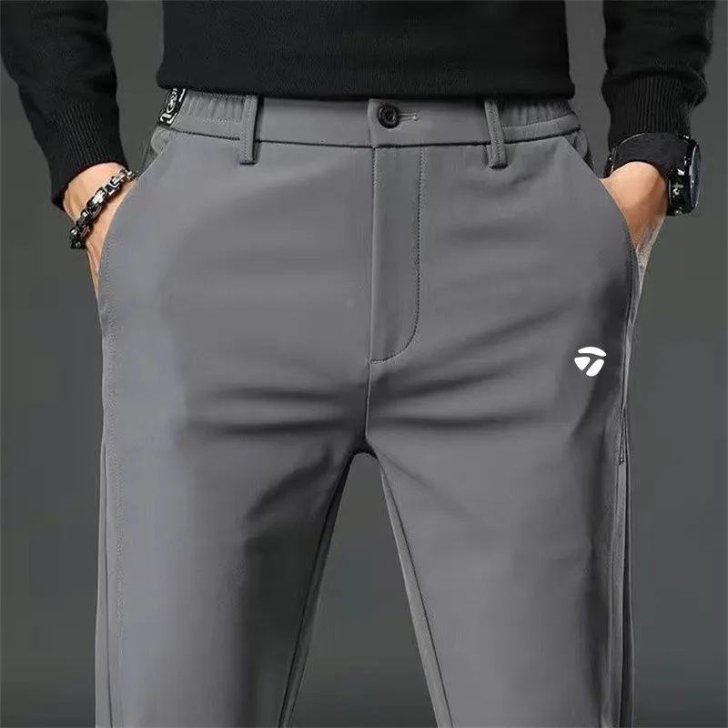 

2022 Winter Thicken Golf Pants For Men Fashion Korea Elasticity Golf Wear Men's Trousers Sports Long Pants Casual Work Pants 38