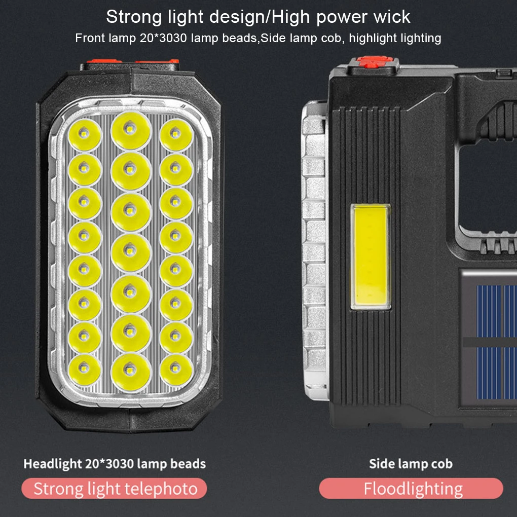 

Rechargeable Modes Solar Torch Emergency Multifunction Lantern Outdoor Flashlight Camping Protector Tools 16 light