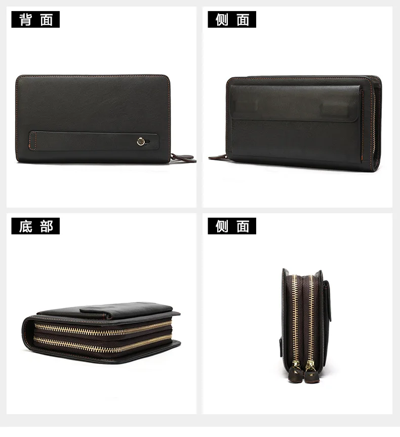 Fashion Leather Wallet Men Luxury Slim Coin Purse Business Foldable Wallet Man Card Holder Pocket Clutch Male Handbags Tote Bag