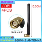 GRANDWISDOM 4 шт. 868 МГц антенна 3dbi sma мама 915 МГц lora антенна pbx iot модуль lorawan сигнальный приемник антенна