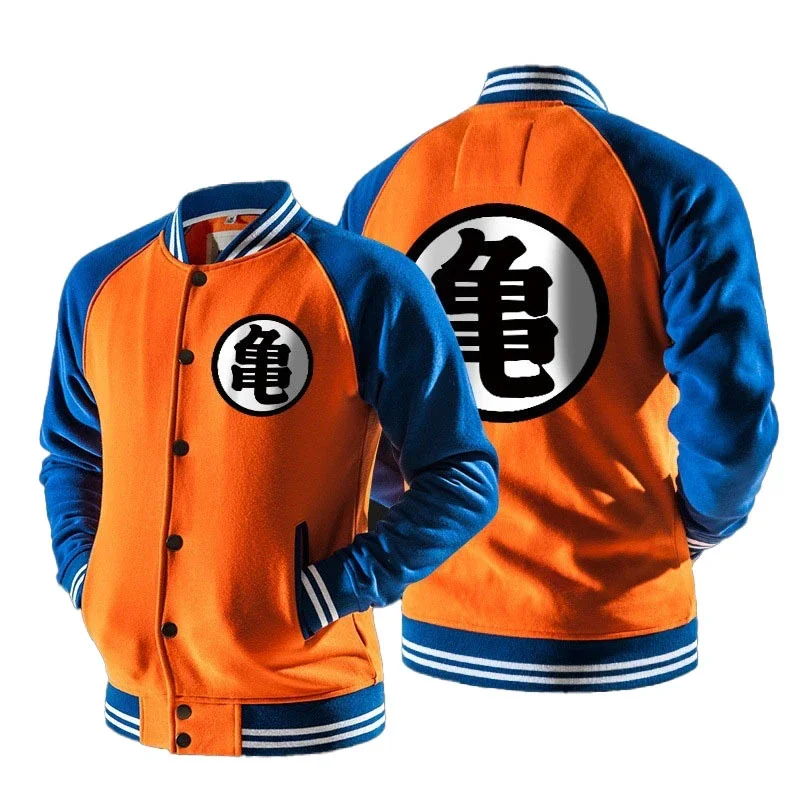 

NEW Dragon Ball Cosplay Goku Print Sweater Spring Autumn Fashion Raglan Sleeve Trend Stand Collar Baseball Jacket