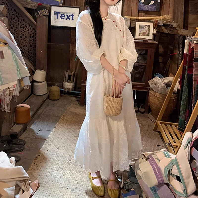 Yayun Sensibility Dress Design длинное платье с вышивкой в китайском стиле женское легендарное