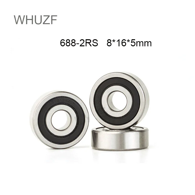 

WHUZF 688RS Bearing 20/50/100PCS 8x16x5 mm ABEC-3 Hobby Electric RC Car Truck 688 RS 2RS Ball Bearings 688-2RS Black Sealed