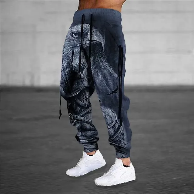 Men's Sweatpants Joggers Trousers Side Pockets Ribbon Graphic Graphic Comfort Breathable Sports Streetwear Designer Midweight