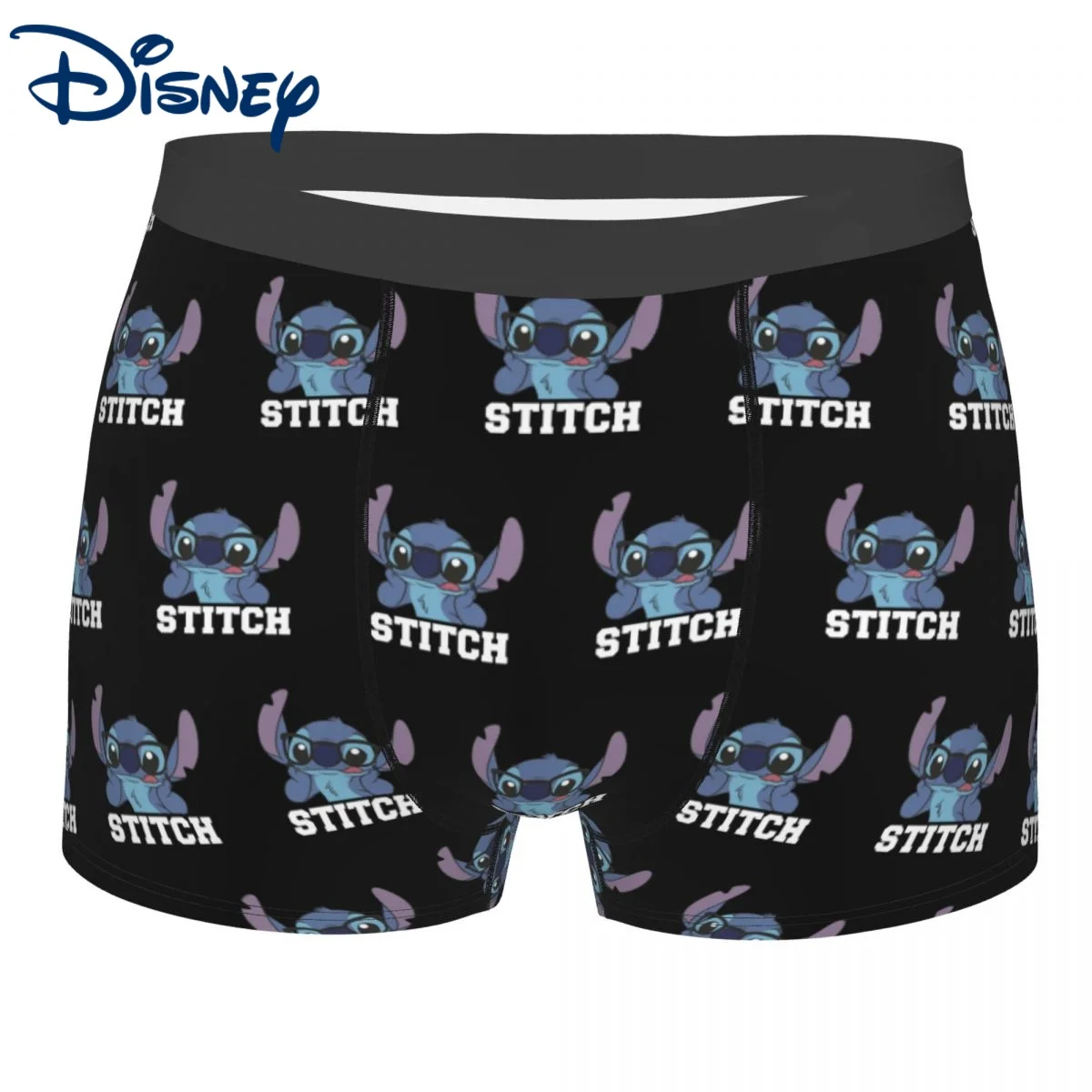 

Man Disney Lilo & Stitch Underwear Nerdy Stitch Portrait Sexy Boxer Briefs Shorts Panties Homme Soft Underpants S-XXL