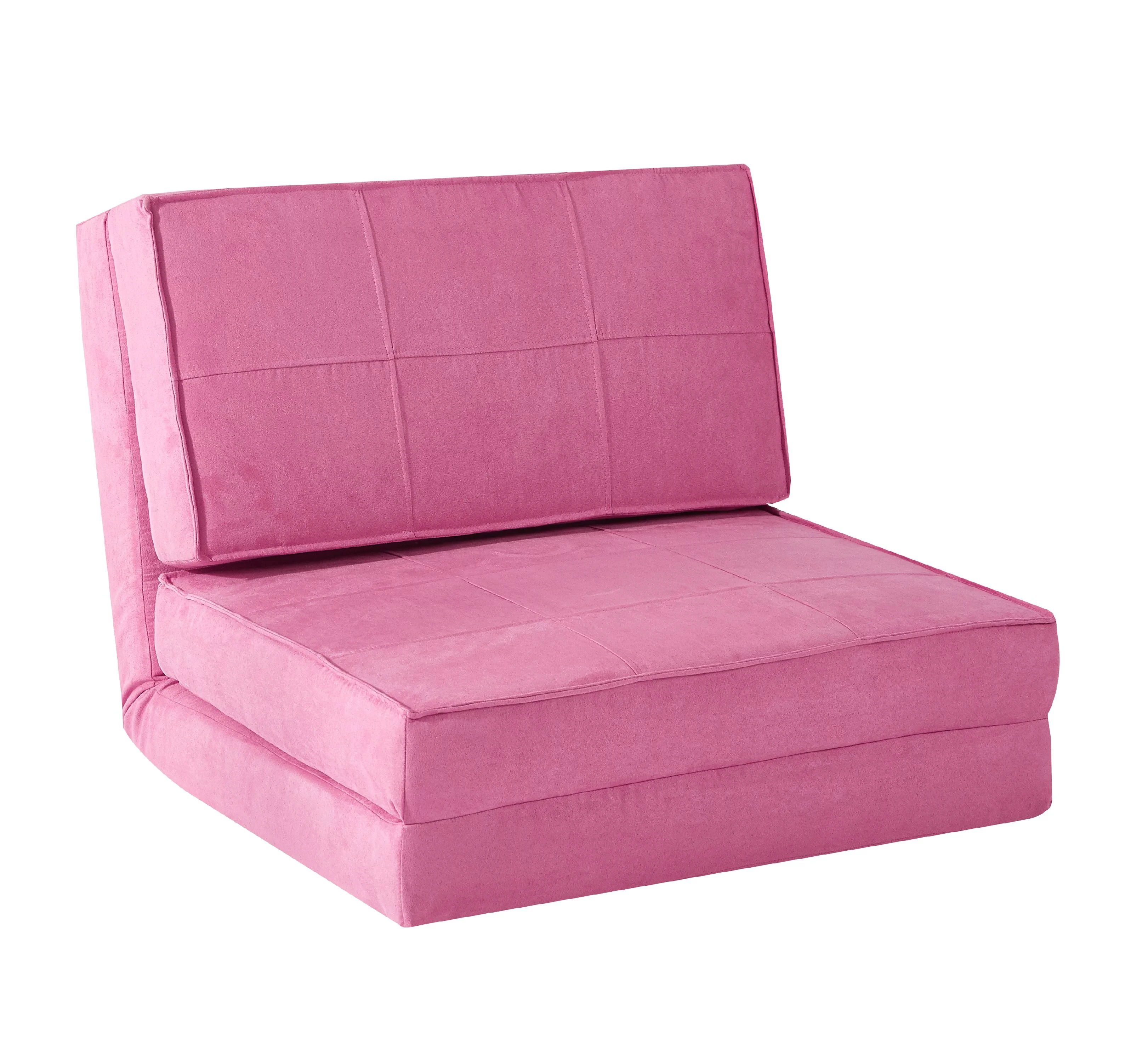 

Ultra Soft Suede 3 Position Convertible Flip Chair, Racy Pink