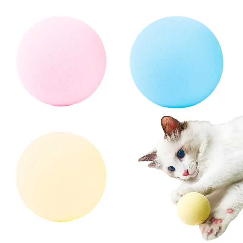 

Cat Squeaky Ball Toy Simulation of Automatic Smart Animal Sound Interactive Gravity Ball Catnip Toys for Kitten Kitty Playing