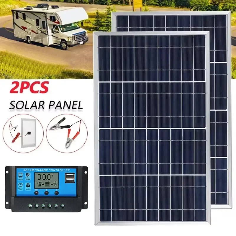 Солнечная панель 12/24 в с зарядным устройством