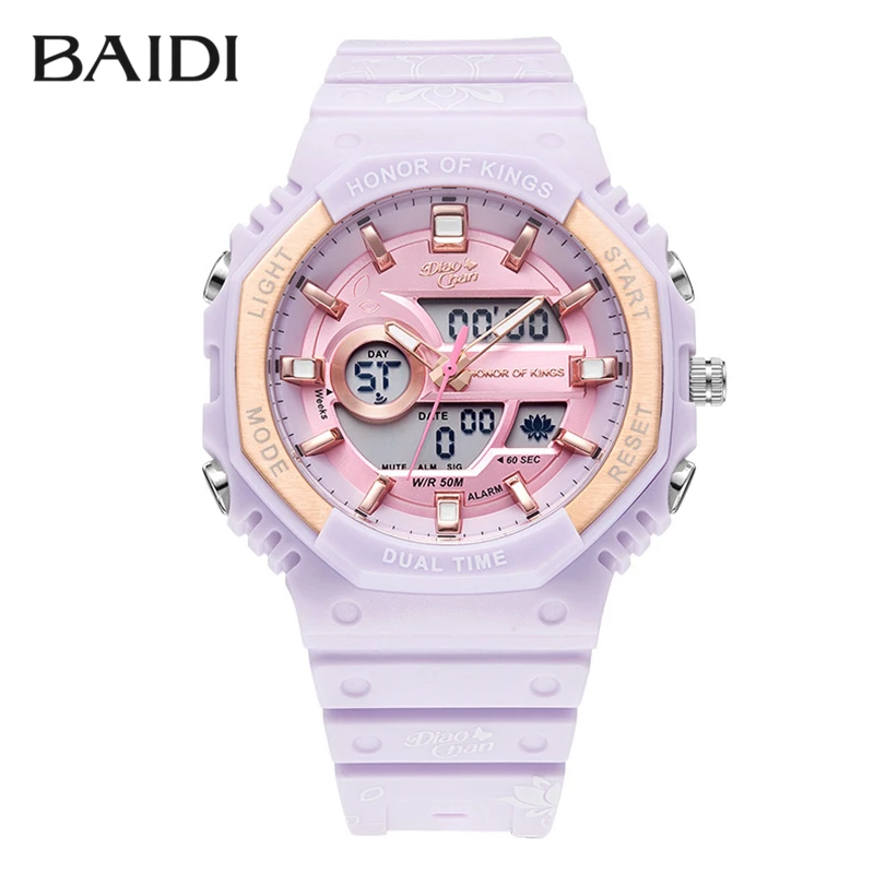 Girls Watch Free Shipping Women Sport Clock Lady Digital Wristwatch Waterproof Alarm Chime Student Wacht Teen Quartz Time Kids