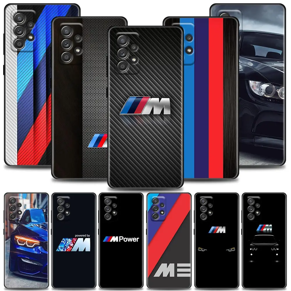 

Case For Samsung Galaxy A72 A52 A53 A71 A91 A51 A42 A41 Note 20 Ultra 8 9 10 Plus 5G Cover Blue Red Line Sport Car B-BM-M-Power