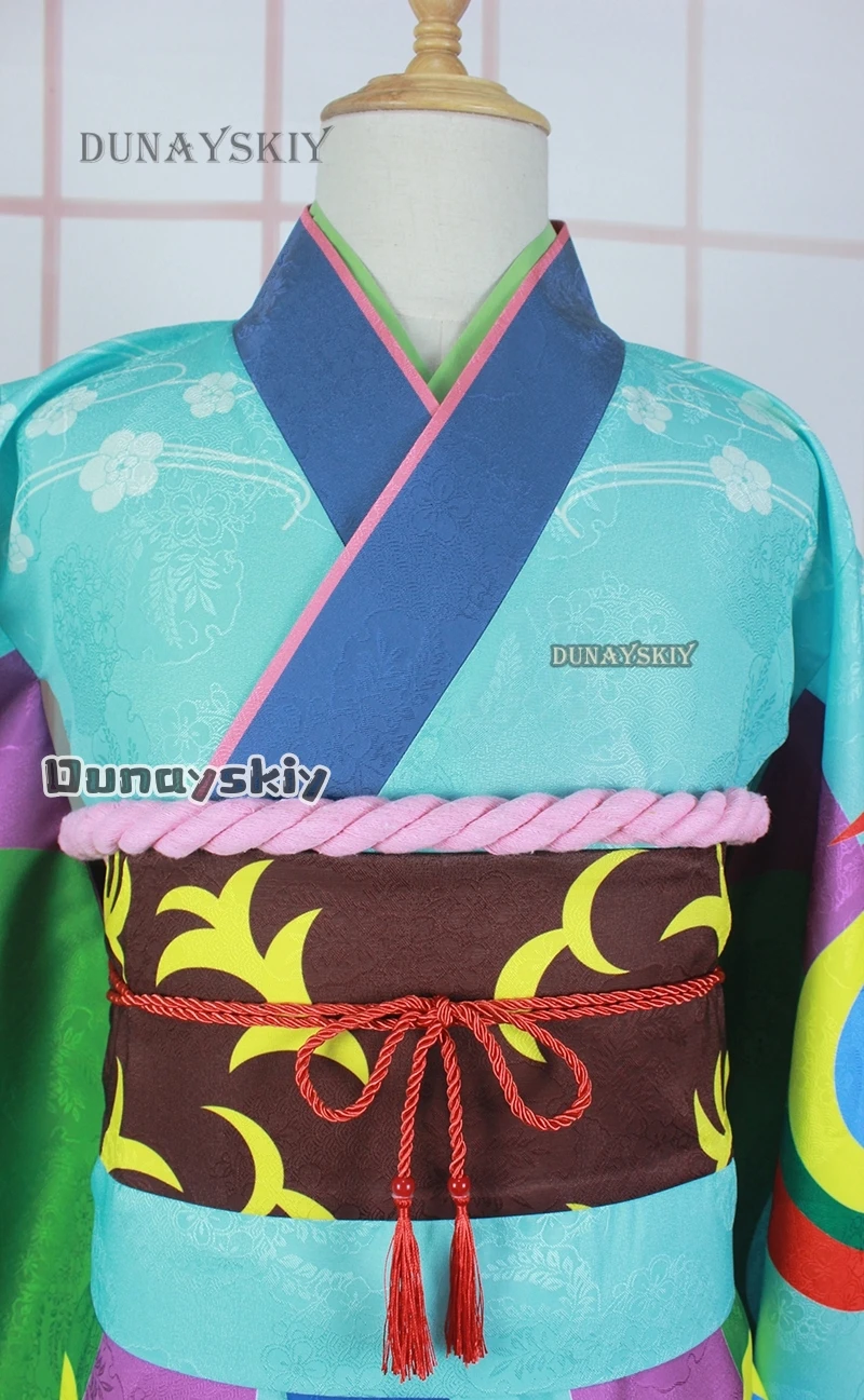 Ретро аниме Мононоке медицинский продавец кимоно Кукурири парик униформа