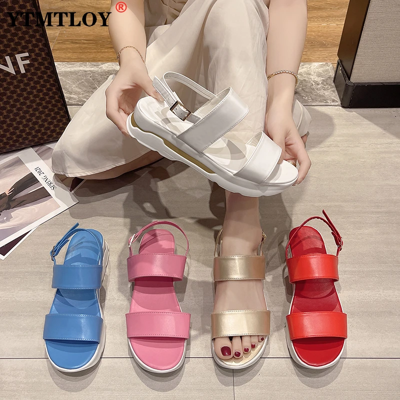 

2022 Fashion Wedge Female Platform Buckle Strap Street Summer Shoes Punk Beach Wedges Women Sandals Chunky Sandalias De Mujer