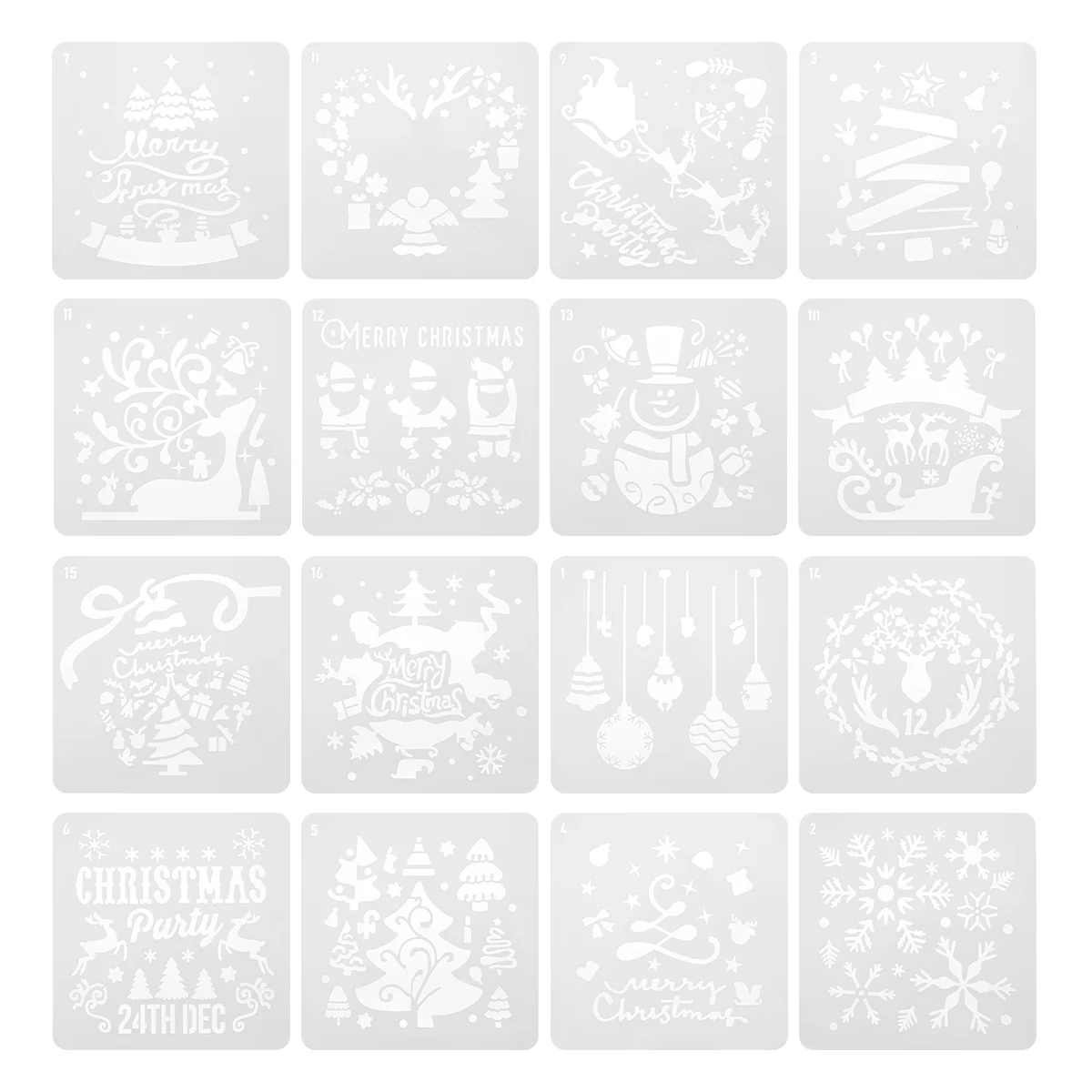 

Christmas Template Stencils Xmas Stencilcrafts Drawing Tree Spraying Snowflake Window Diy Nativity Scene Snowman Reindeer Merry