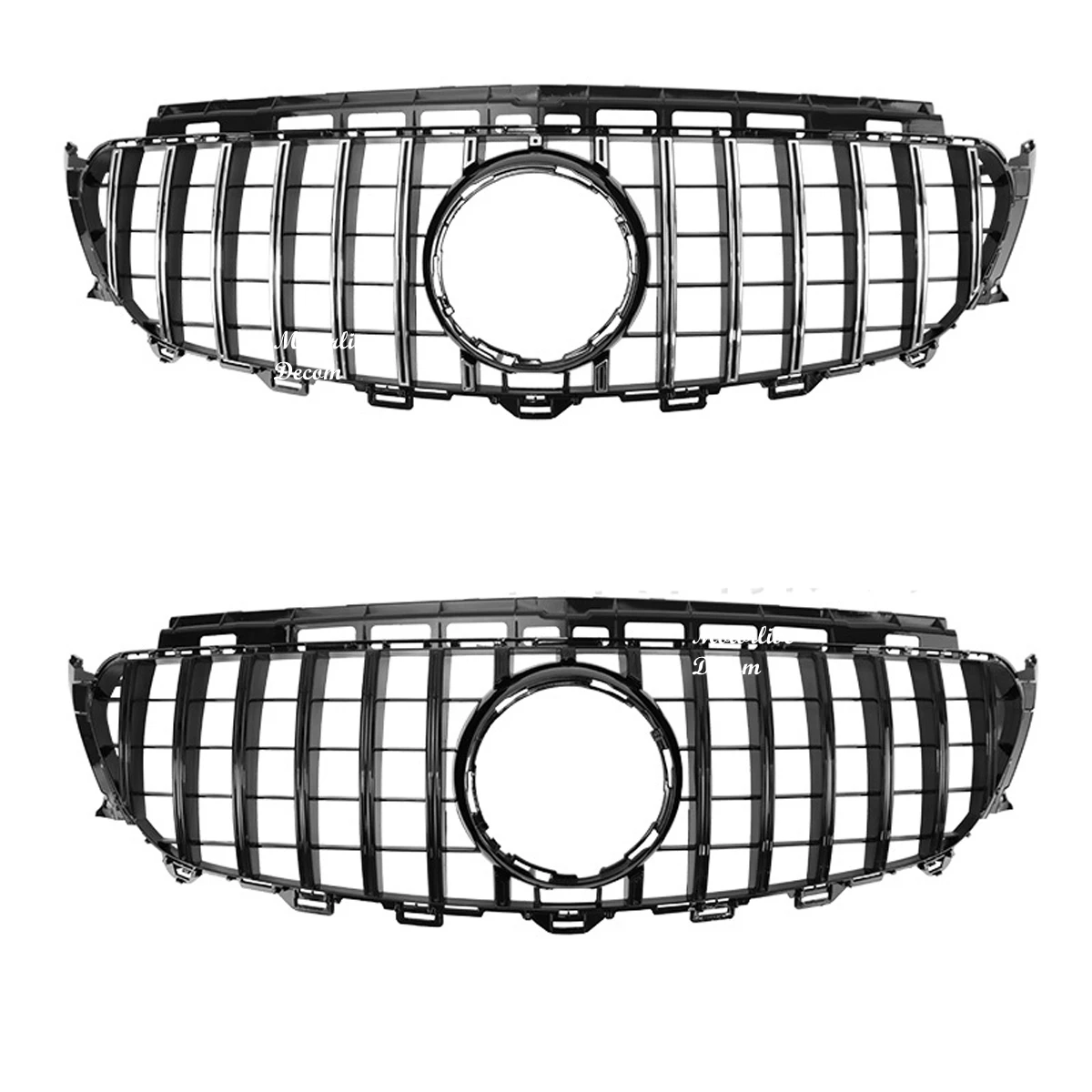 

Front Grille GT Style Black & Chrome For Mercedes Benz W213 E200 E300 E400 17-19