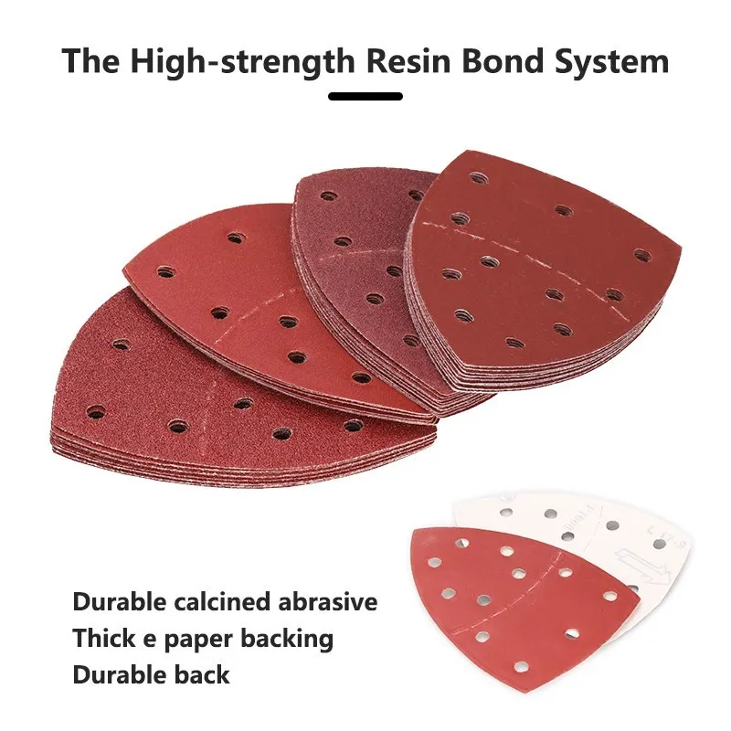 10/15/40 шт. шлифовальный лист с 11 отверстиями треугольный крючок петля шлифовальная