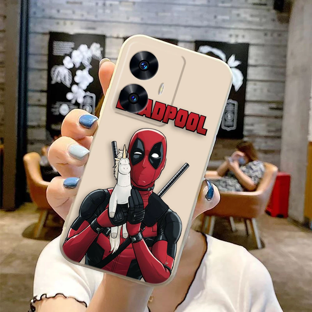 Чехол для телефона Marvel Hero Cool Deadpool Realme C65 C63 C53 C35 C55 C33 C30 C21Y C20 C12 C11 GT 2 XT NARAO 20 30 50 Case Funda