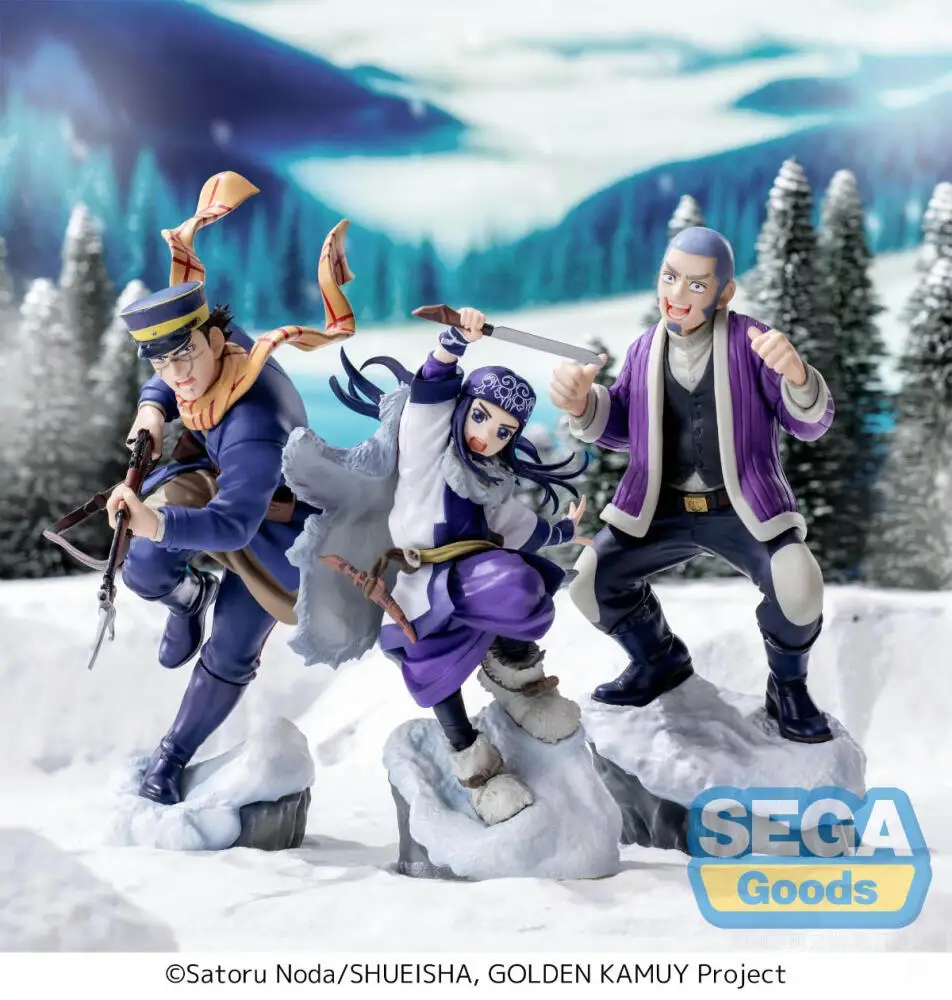 Фото Горячая распродажа! В наличии: Фигурка SEGA Xross Link Golden Kamuy (Асирпа, Сугимото Саичи, Шираиши Йошитаке) — аниме-модель, подарок. №2