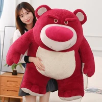 35 100cmgenuine disney toy story strawberry bear plush toys with strawberry smell stuffed super soft kids doll for children gift