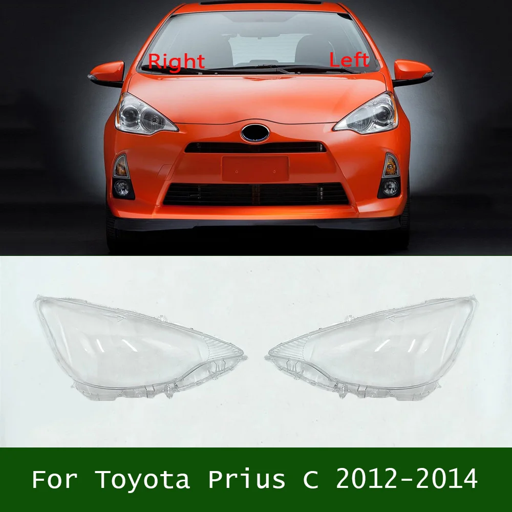 For Toyota Prius C 2012-2014 Headlight Cover Lens Headlamp Lamp Shell Replace Original Lampshade Plexiglass