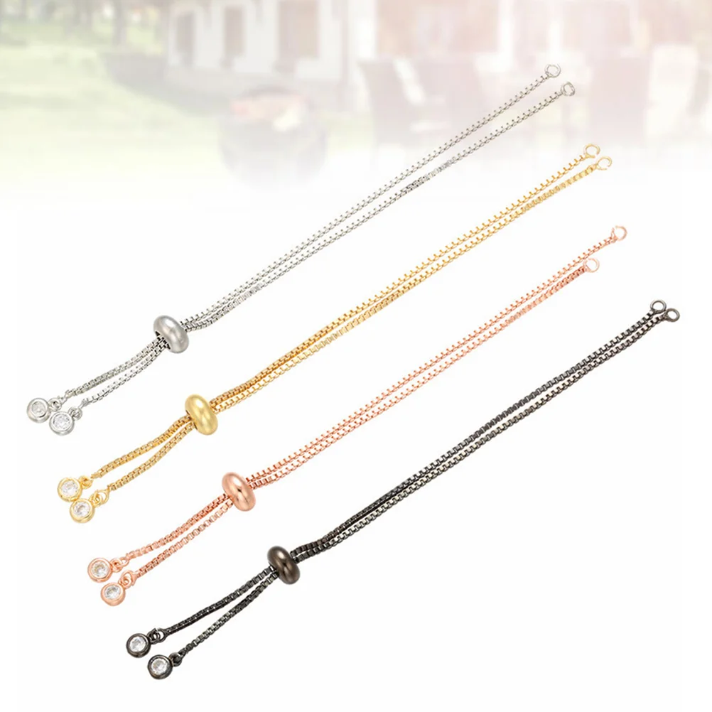 

4 Pcs Bracelet Women DIY Semi-finished Product Adjustable Jewelry Accessories Miss