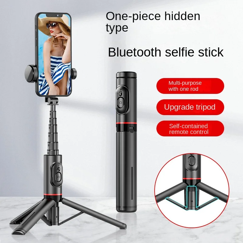 

New Selfie Stick Mobile Phone Mini Integrated Multi-function Built-in Tripod Live Broadcasting Support Bluetooth Selfie Stick