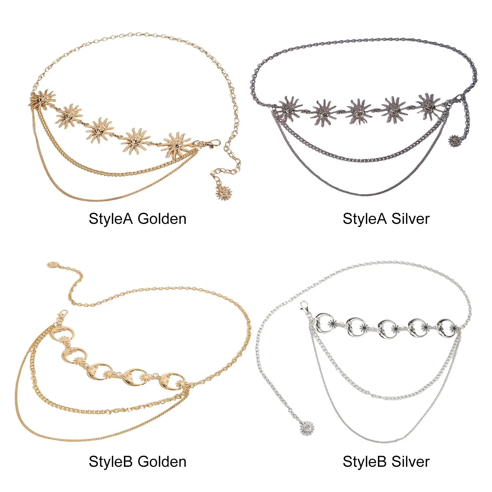 

Women Waist Chain Belt Metal Chain Party Jewelry Pants Chain Belt