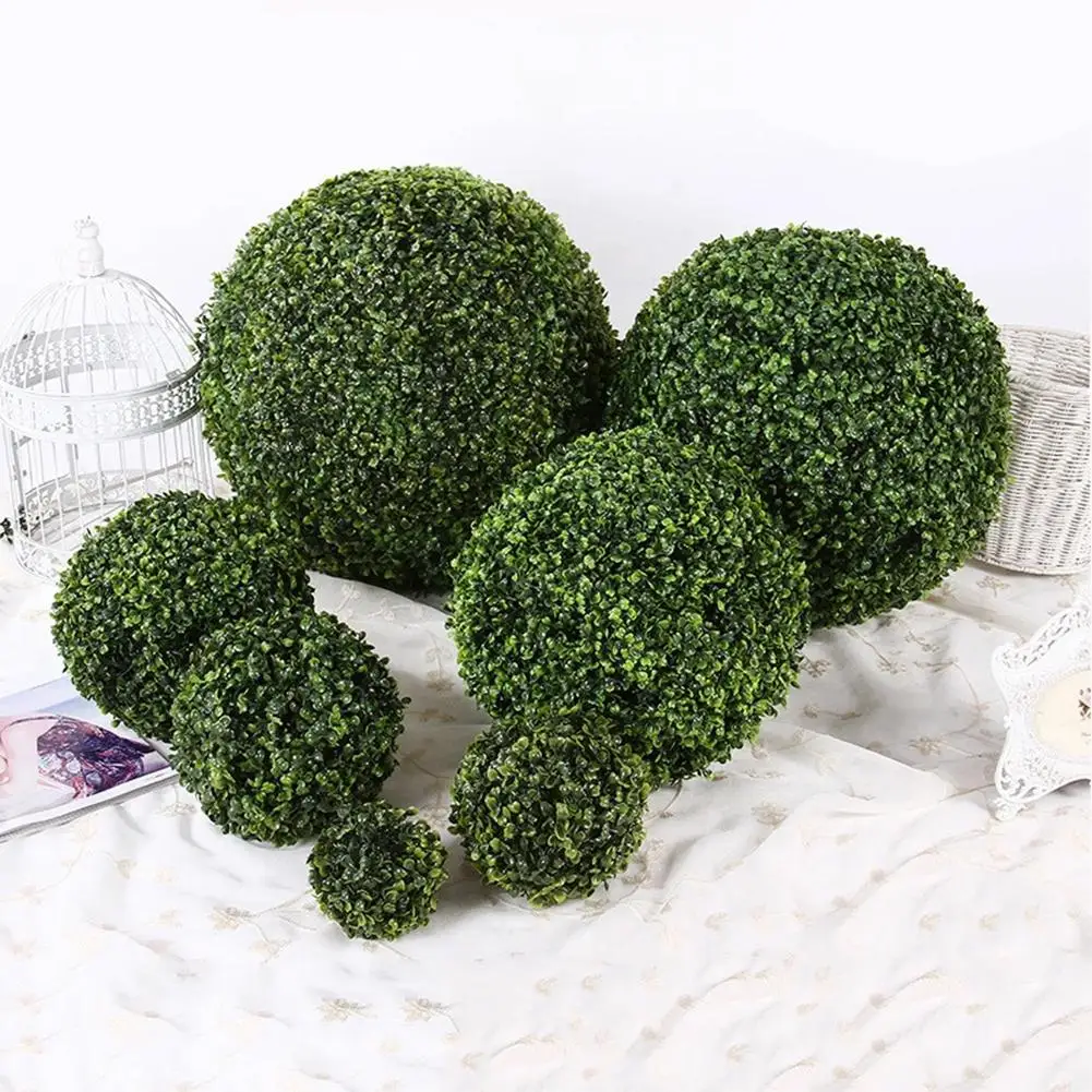 

Simulate Plastic Leave Ball Artificial Grass Ball Home Decor Party Wedding Decoration Artificial Plants For Dekoration Garden