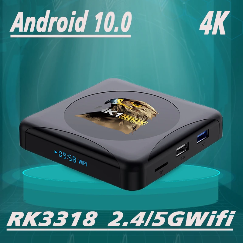 

Приставка Смарт-ТВ, 4k HD, Iptv, Android 10,0, Rockchip RK3318, HK1 R1 MINI Bluetooth 4,0