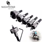 Набор сверл из быстрорежущей стали Binoax, 5 шт., Твердосплавные наконечники, кольцевая пила, металлический сплав из нержавеющей стали, 11618202530 мм, Деревообрабатывающие инструменты