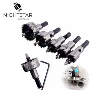 Набор сверл из быстрорежущей стали Binoax, 5 шт., Твердосплавные наконечники, кольцевая пила, металлический сплав из нержавеющей стали, 11618202530 мм, Деревообрабатывающие инструменты