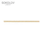 Браслет SOKOLOV из золочёного серебра, Серебро, 925, Браслеты на руку, Оригинальная продукция