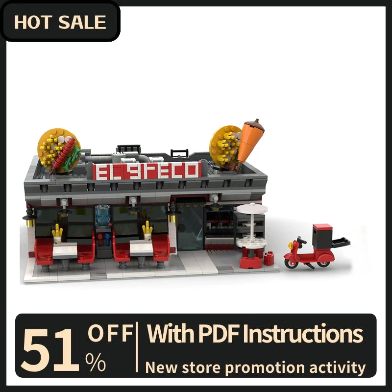 Новый город хит продаж вид на улицу Moc модульная модель дома Gyros строительные