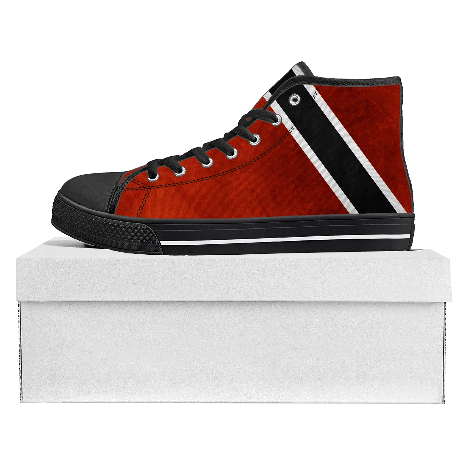 Trinidad and Tobago Flag High Top High Quality Sneakers Mens Womens Teenager Canvas Sneaker Casual Couple Shoes Custom Shoe
