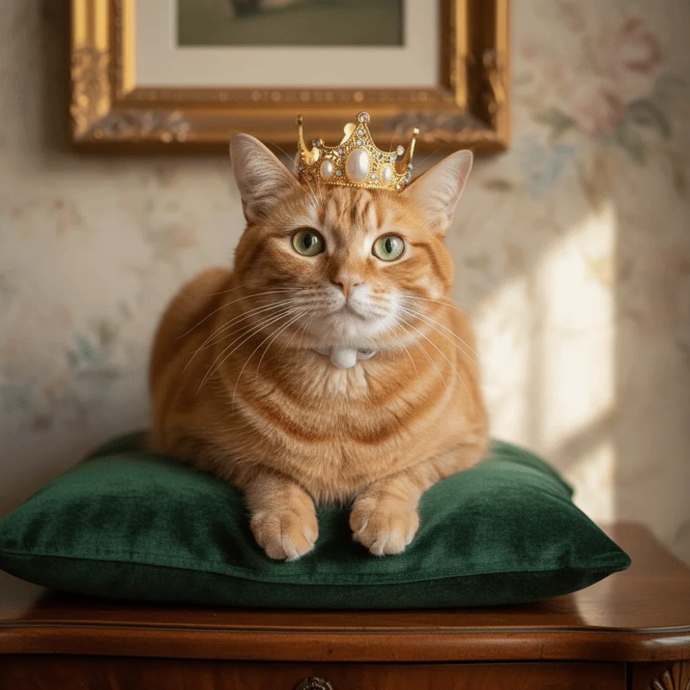 Фото Регулируемая корона для кошек из сплава, блестящая, элегантная, для косплея, праздничных украшений и фотосессий №4