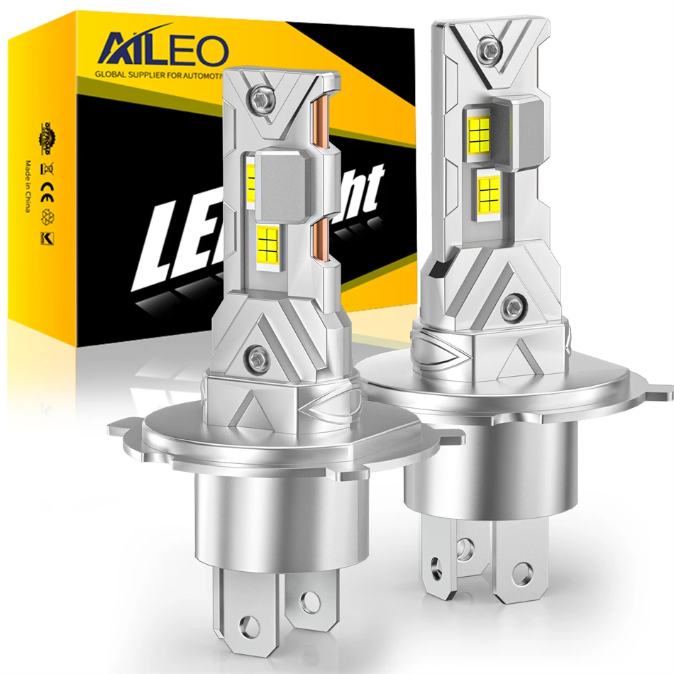 

AILEO 2H4 LED Лампы Для Автомобильных Фар 200W 6500K 4300K 3000K 20000LM, Миниатюрные, CSP 7035, Беспроводная Конструкция