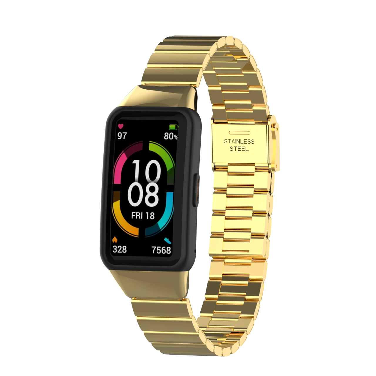 Metal Strap For Huawei Band 7 6 Honor Band 6 Metal Strap Buckle Stainless Steel Bracelet Replacement Wristband for huawei band 6