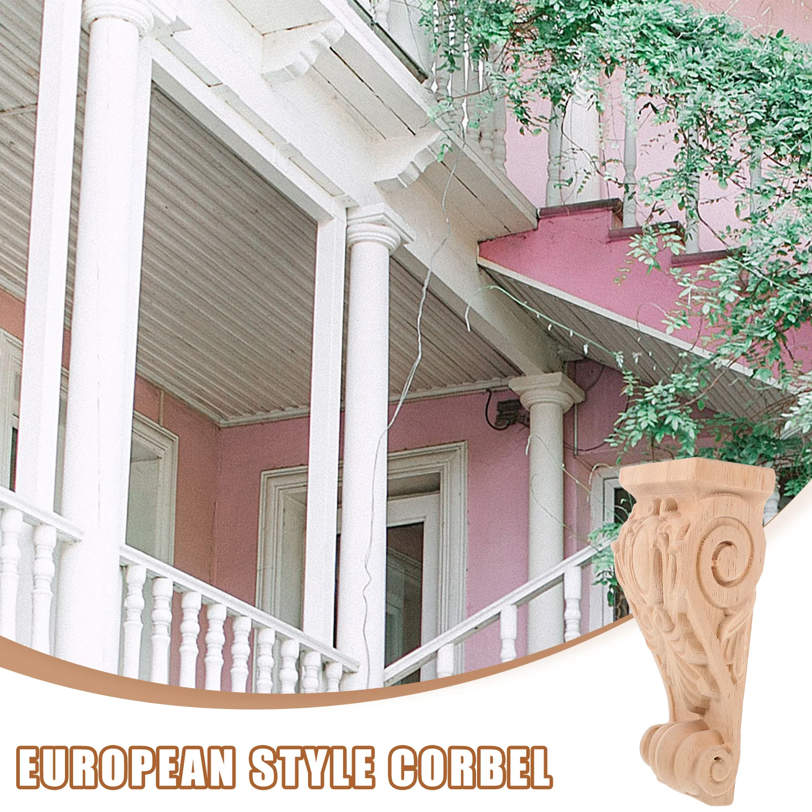 Резные деревянные Capitals and Corbels небольшой деревянный кронштейн аппликация