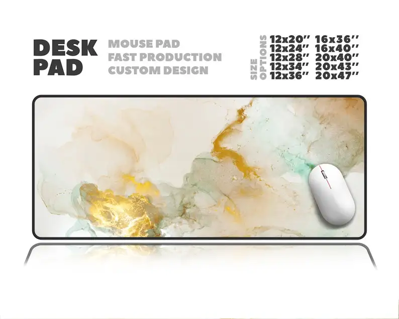 

Golden Marble Desk Pad, Golden Marble Print Desk Mat, Large Mouse Pad, Desk Decor, Desk Pad, Large Desk Pad, Place Mats, Desk Ma