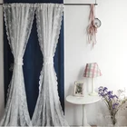 Белые кружевные прозрачные шторы для гостиной, балкона, спальни, окна, тюлевые занавески принцессы, французские романтические украшения для дома