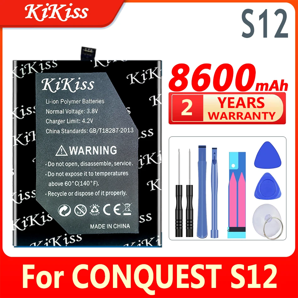 

5600mAh/8600mAh KiKiss Battery For CONQUEST S10 S12 S6 S8 Mobile Phone Batteries High Capacity