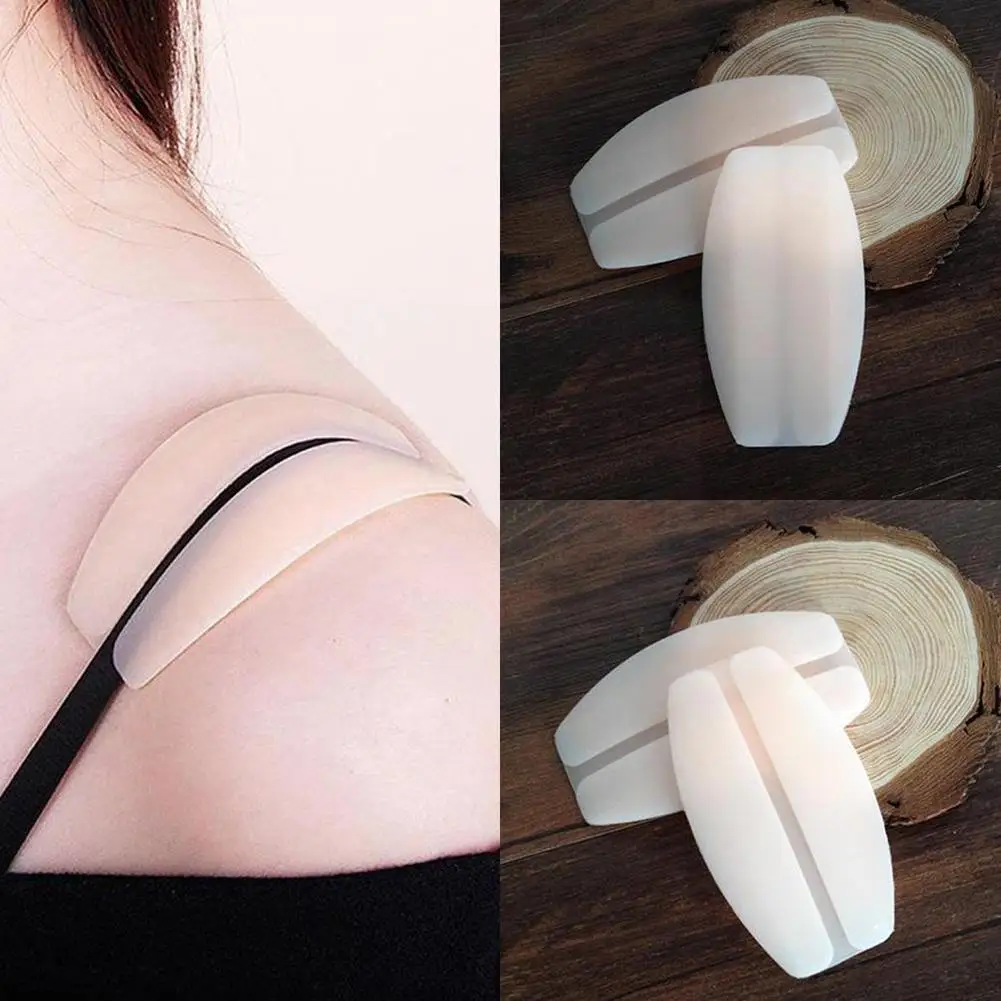 

1 Pair Silicone Shoulder Pad Women Bra Strap Decompression Pads Anti-slip Holder Underwear Pad Shoulder Accessories Shoulde Z1q3