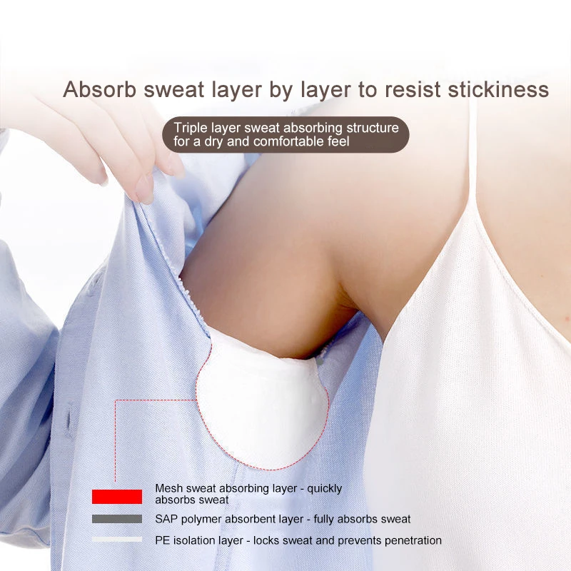 

10/20/30/40pcs T-shirt Shape Sweat Pads Washable Dress Clothing Perspiration Pads Armpit Care Pad Deodorant summer dress